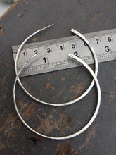 Load image into Gallery viewer, Sterling silver forged Large Hoops